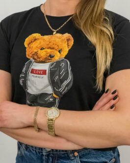 T-shirt „Teddy Bear” – czarny