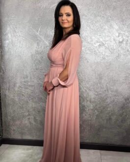 Sukienka GLORIA (plus size) brudny róż