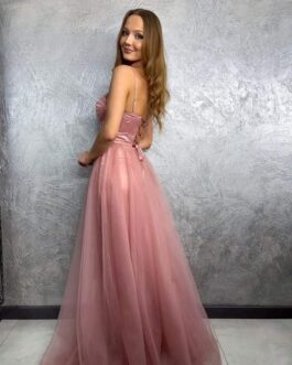 Sukienka DIXY pudrowy róż