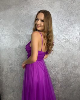 Sukienka Loren Fioletowa brokatowa