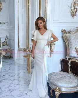 Suknia ślubna ARIA z rękawkiem biała